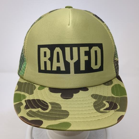 Rayfo Snapback Mesh Back Trucker Hat Multi One Size Camouflage Nissin - Picture 2 of 10